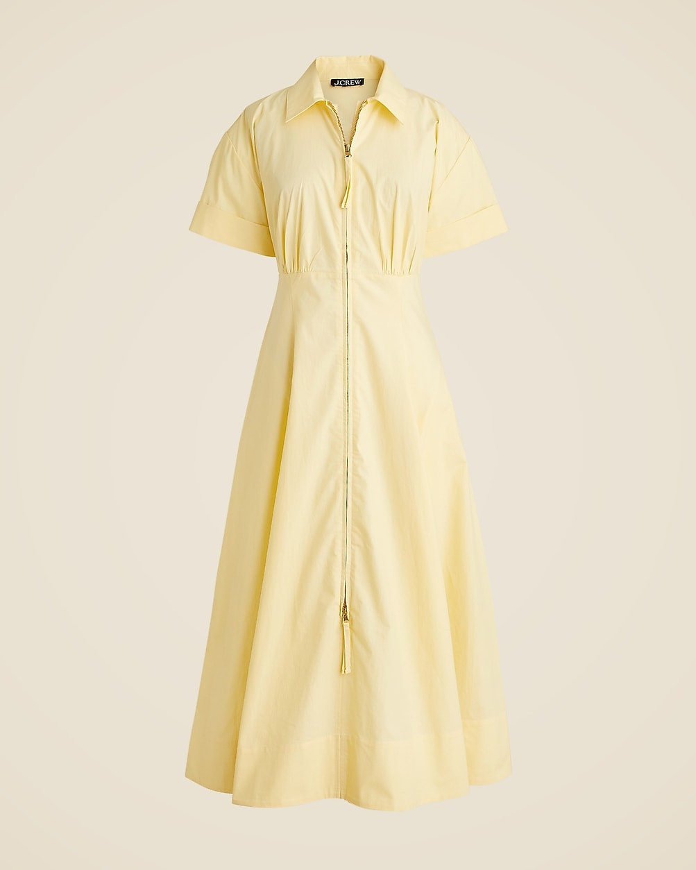 Zip-up shirtdress in cotton poplin | J. Crew US