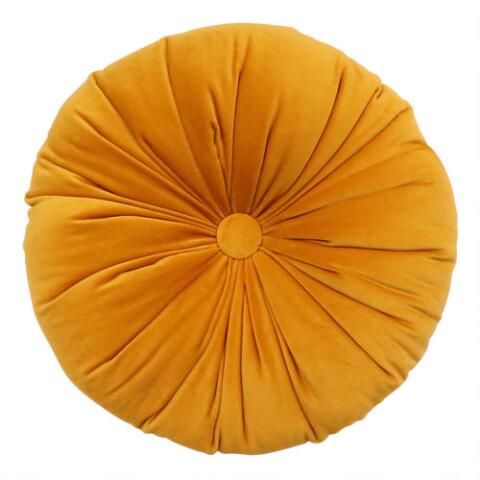 Round Tufted Velvet Throw Pillow | World Market