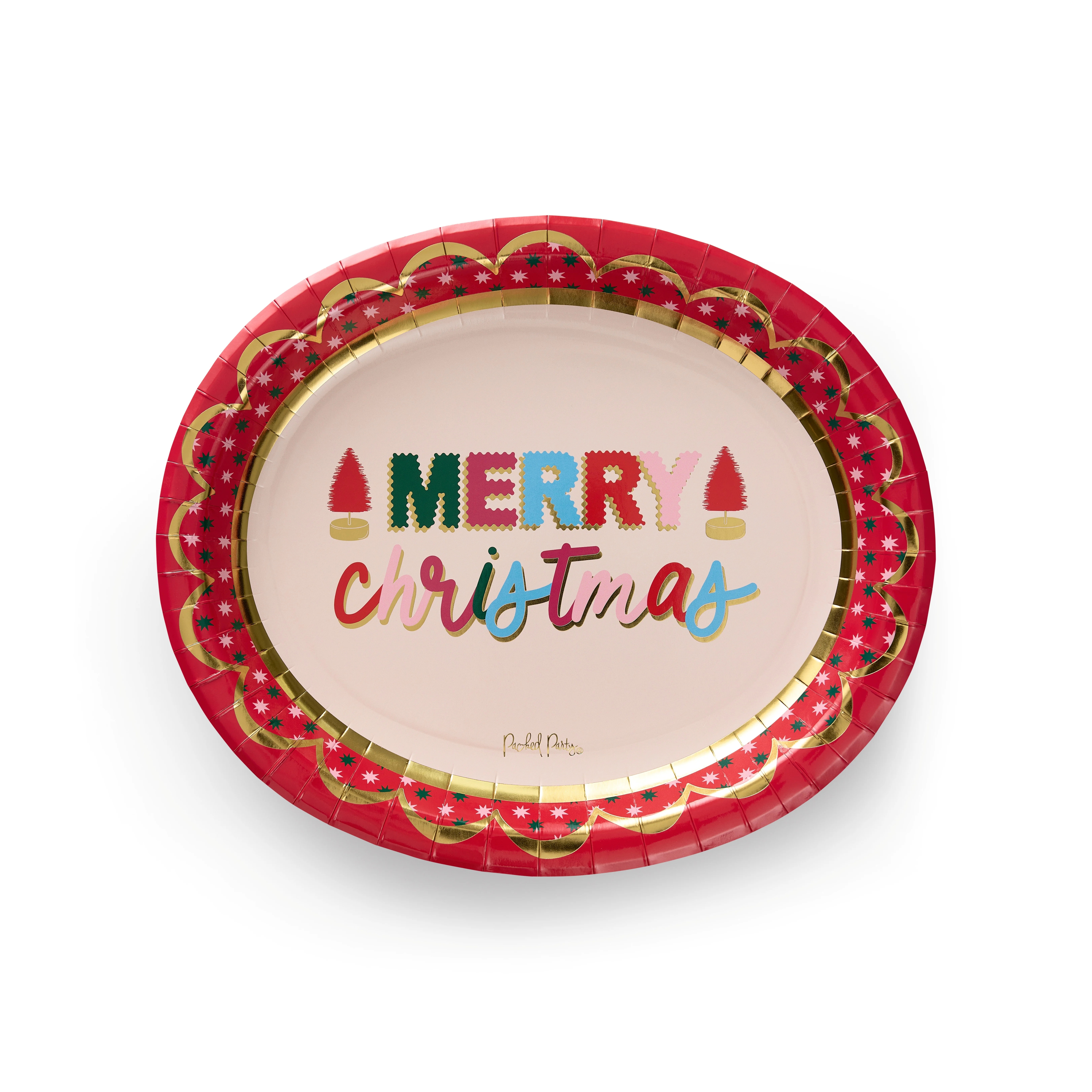 Packed Party Merry Christmas Paper Dinner Plate, 8 Count | Walmart (US)