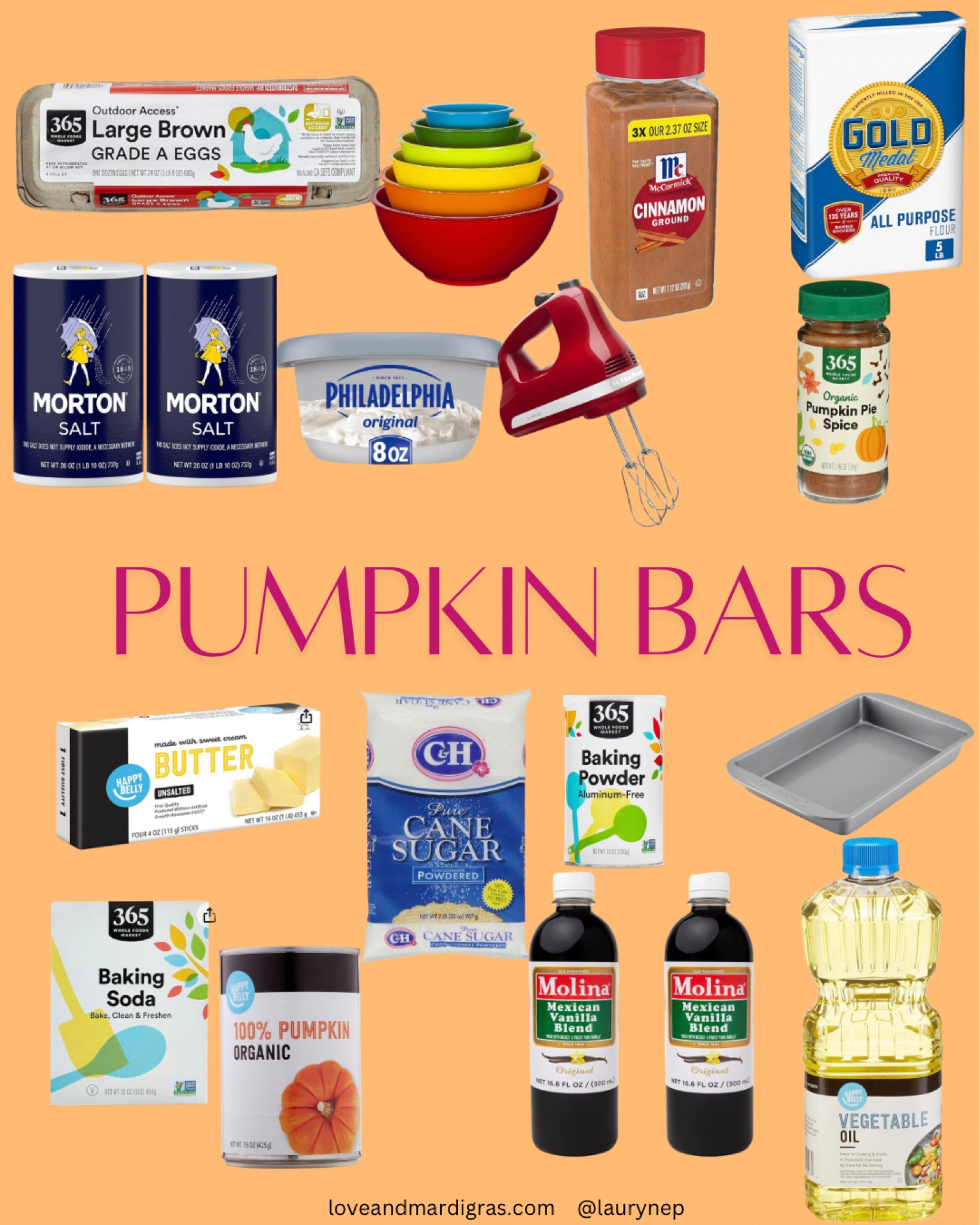 In honor of my mother and Dia Del Los Muertos I made her pumpkin bars with my own upgrades 💀😀

Pumpkin bars 
4 eggs
1 2/3 cup sugar
1 cup vegetable oil
15 oz canned pumpkin
2 cups flour
2 tsp baking powder
1 tsp cinnamon 
1 tsp pumpkin spice
1 tsp salt
1 tsp baking soda

Frosting: 
2 cups powdered sugar
8 oz cream cheese 
1 tsp vanilla extract
1/2 cup butter 

Mix oil, eggs, sugar, pumpkin together until light and fluffy

Mix dry ingredients together, flour, cinnamon, pumpkin spice, salt, baking powder, baking soda, 

Combine the ingredients bake in a 9x13 dish at 350 for 30 minutes. 

Frosting: mix softened butter, and cream cheese together until smooth, add powdered sugar and vanilla, mix together 

#LTKHome #LTKSeasonal #LTKHoliday