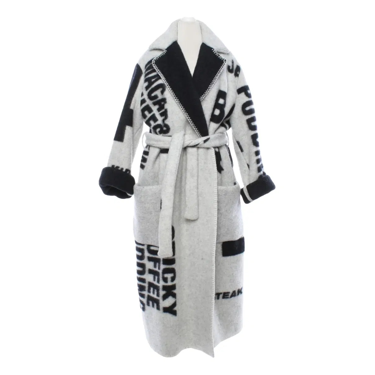 Wool coat Celine Anthracite size 38 FR in Wool - 38768296 | Vestiaire Collective (Global)