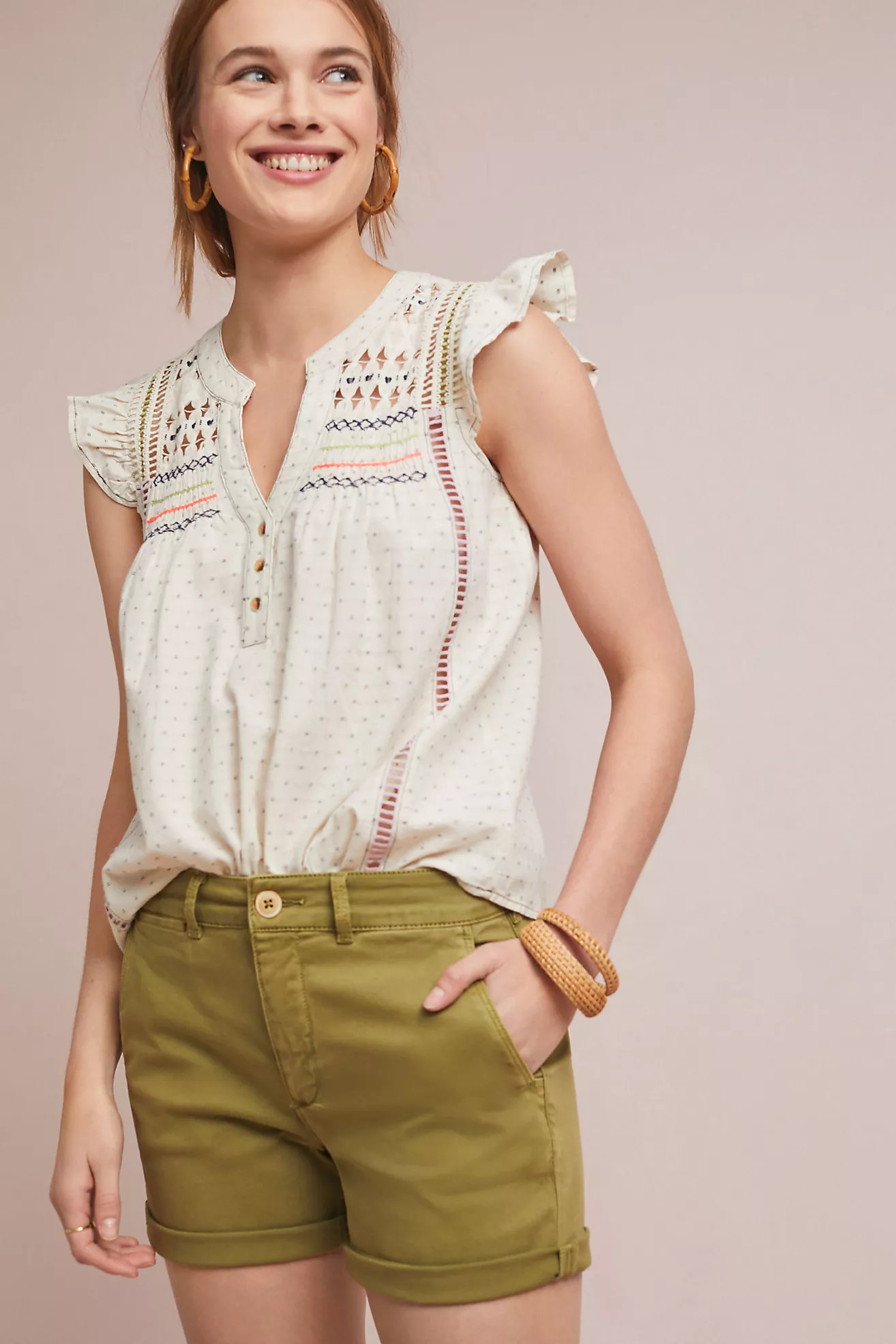 Mid-Rise Chino Shorts | Anthropologie (US)