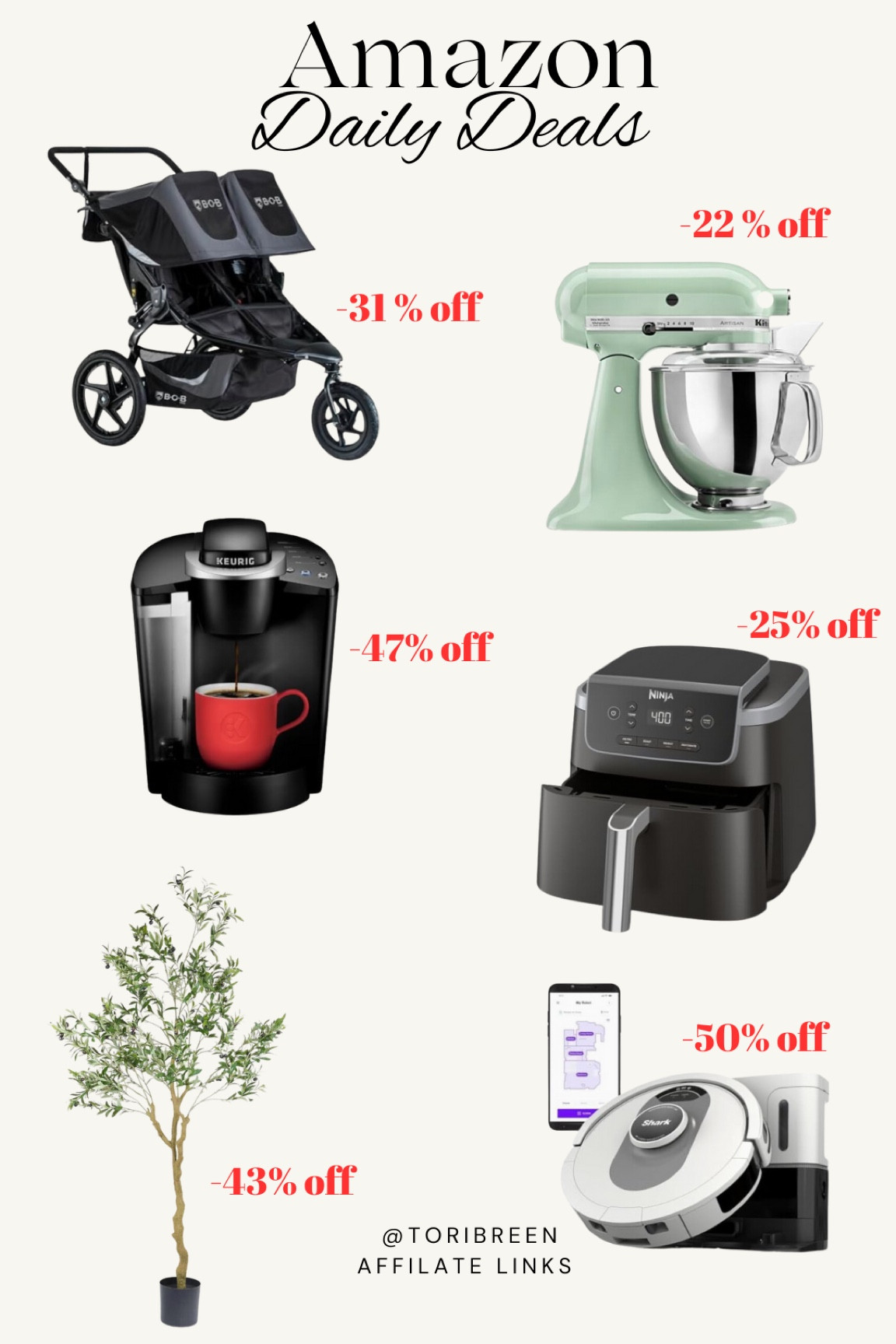 Daily deals on Amazon. Kitchen aid sale,  Bob double stroller sale, keurig sale, ninja airfryer sale, shark vacuum sale 

#LTKSummerSales #LTKHome #LTKxNSale