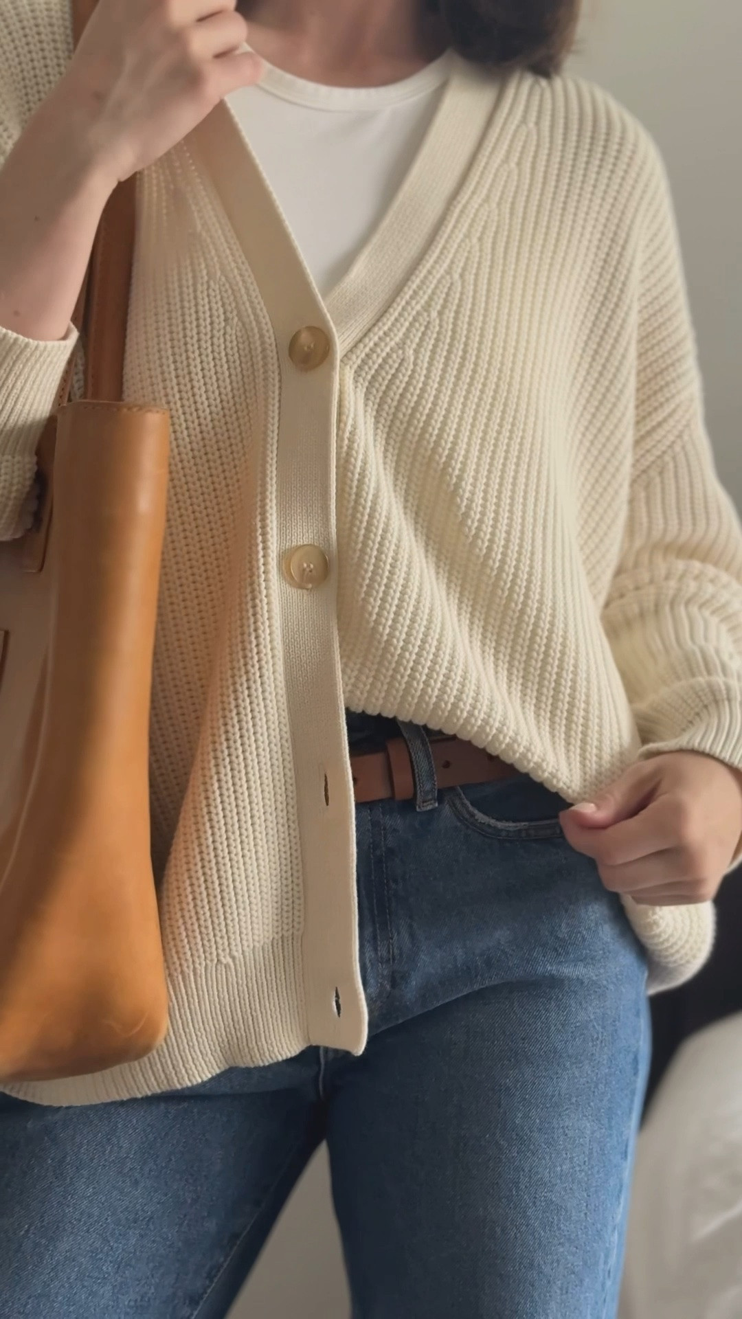 Super simple spring 2026 outfit featuring this amazing cotton cardigan from Jenni Kayne 🤍

I’m wearing a size large in the sweater, a 26 in jeans, and a 6 in the tank ✨

#LTKgrwm #LTKootd
