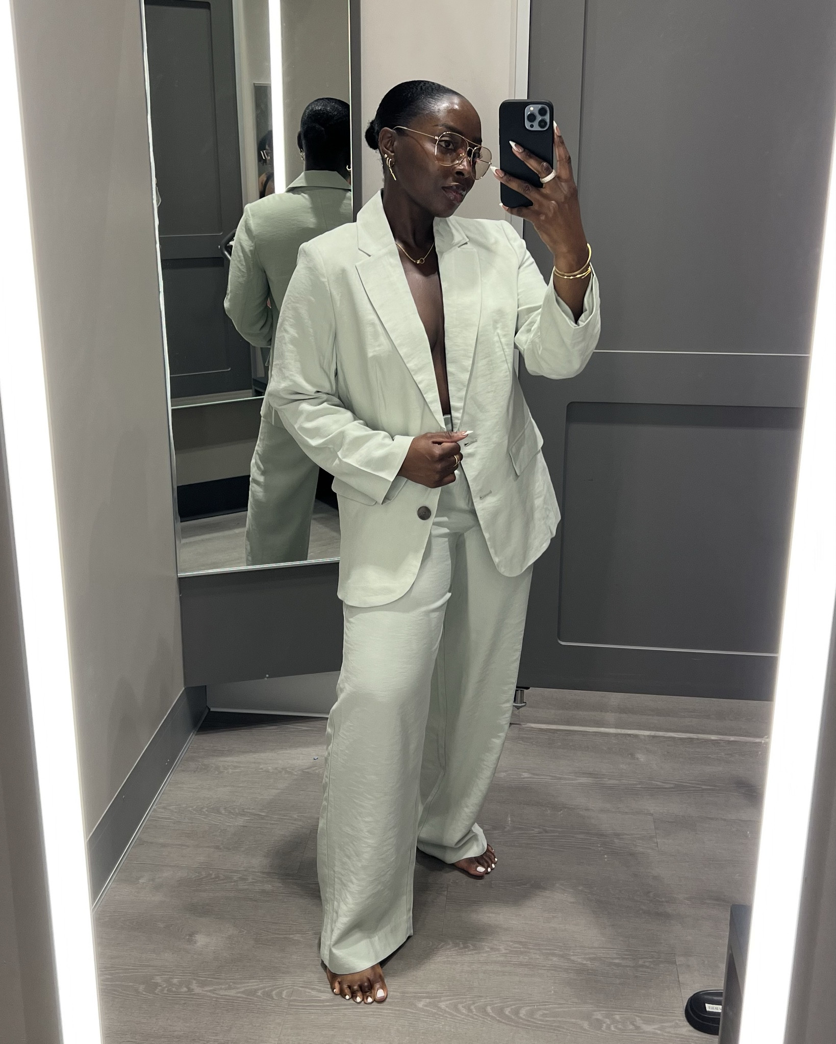 How cute is this suit?! I love the color and had to have it. Wearing a large in the pants and medium in the jacket 

#LTKworkwear #LTKbeauty #LTKfindsunder50