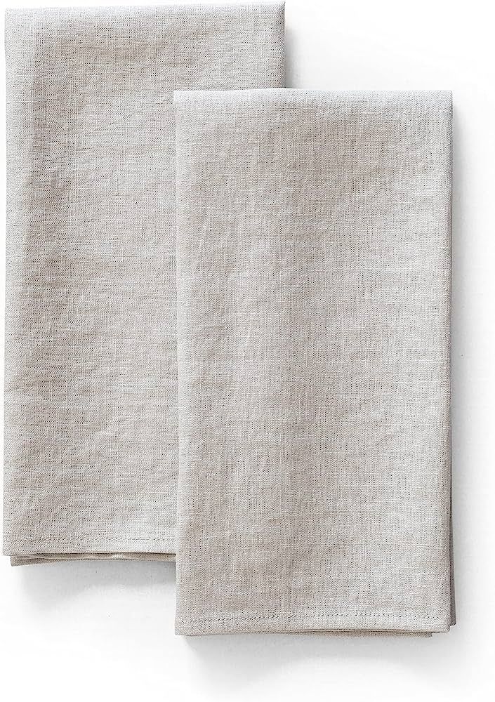 LK PureLife 100% Pure Flax Linen Kitchen Towels-20x27 Inch-Stonewashed Flax Linen-Extra Soft Quic... | Amazon (US)