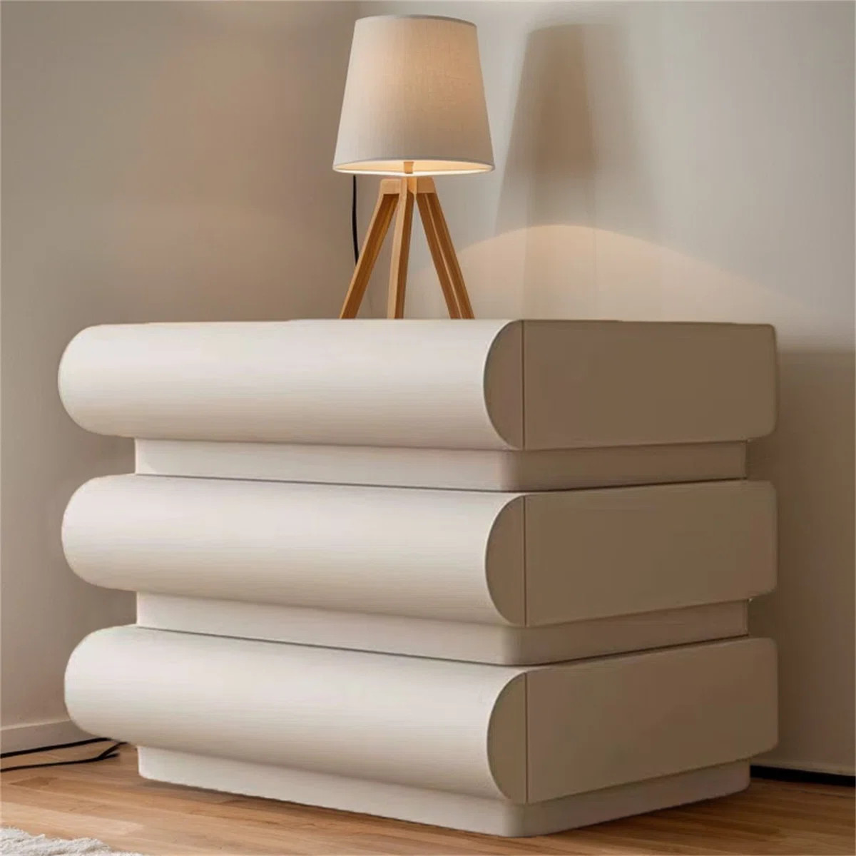 Modern Nightstand with 3 Drawers, Microfiber Leather Bedside Table for Bedroom, Ample Storage Cab... | Wayfair North America