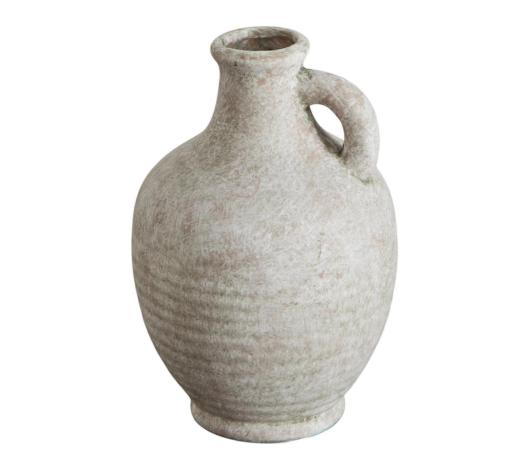 Nearly Natural 7-in Natural Ceramic Jug | QVC