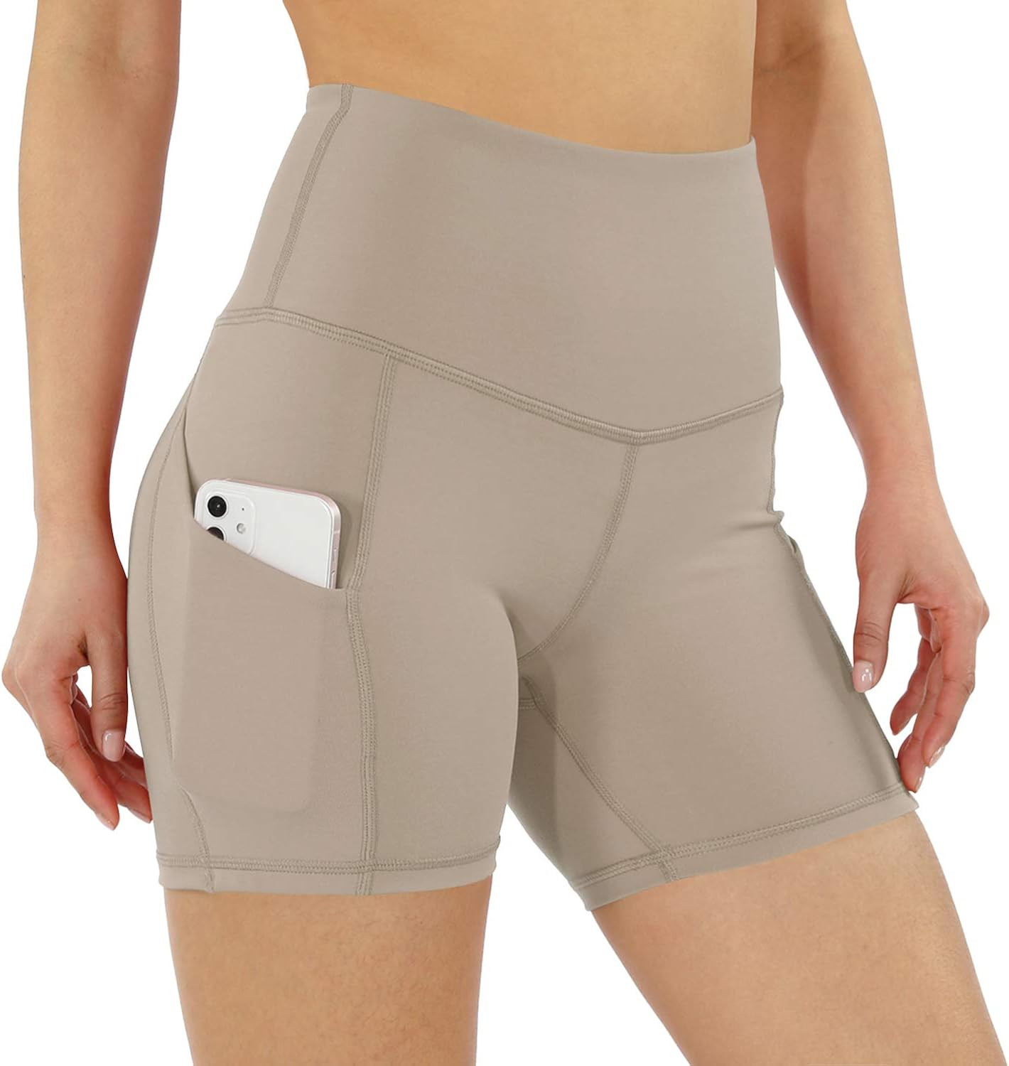 ODODOS Women's 5"/2.5"/9" High Waist Bike Shorts with Pockets Workout Sports Athletic Running Bik... | Amazon (US)