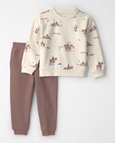 Toddler 2-Piece Organic Cotton French Terry Pullover & Pant Set in Western Rodeo - Little Planet ... | Carter's Inc