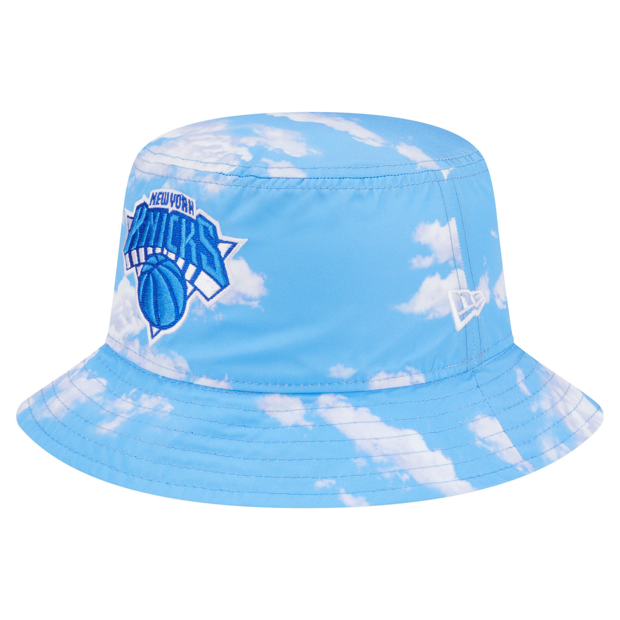 Men's New Era Black/Light Blue New York Knicks Summer Sun and Storm Reversible Bucket Hat | NBA Shop