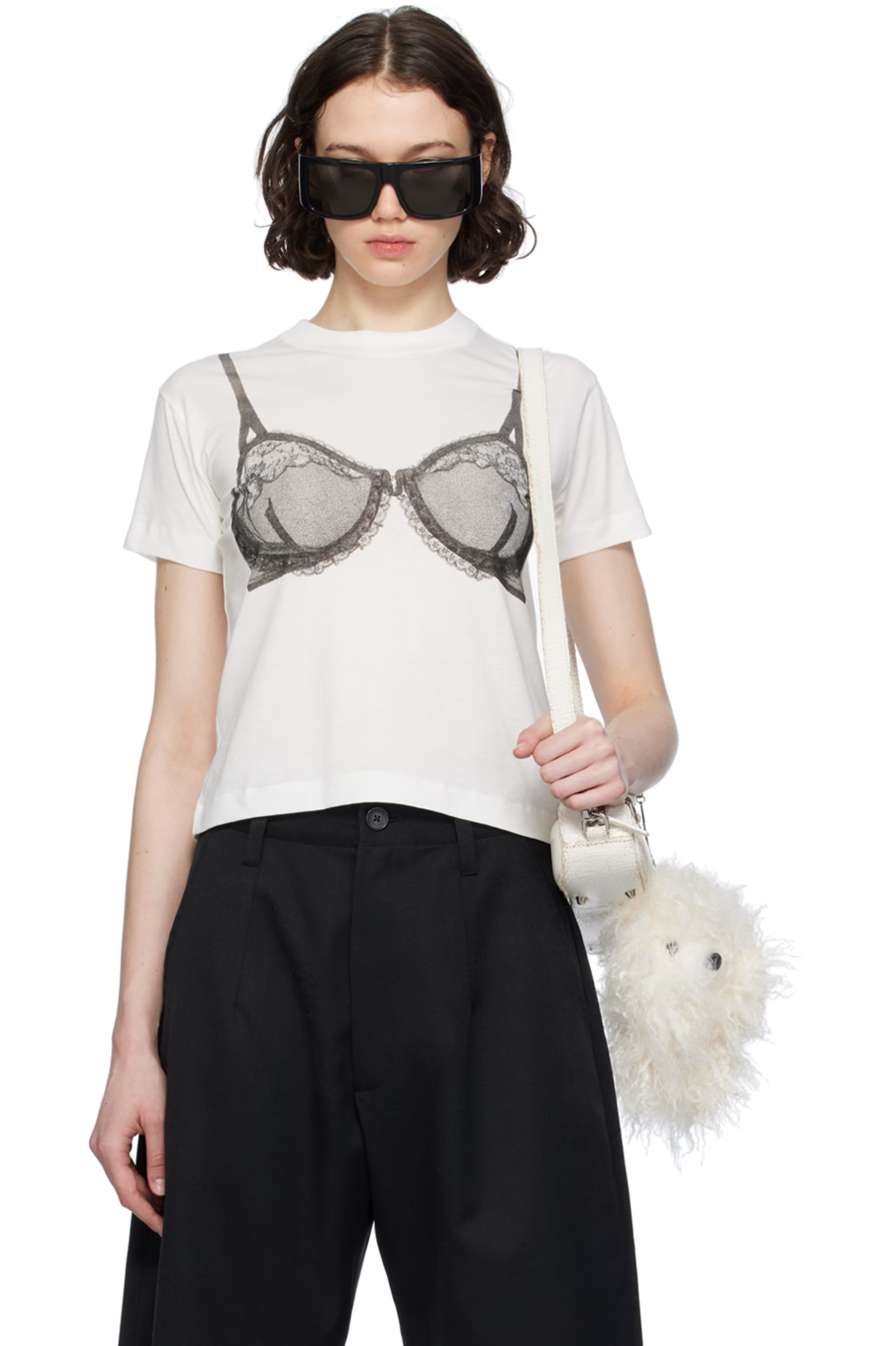 White Bra T-Shirt | SSENSE