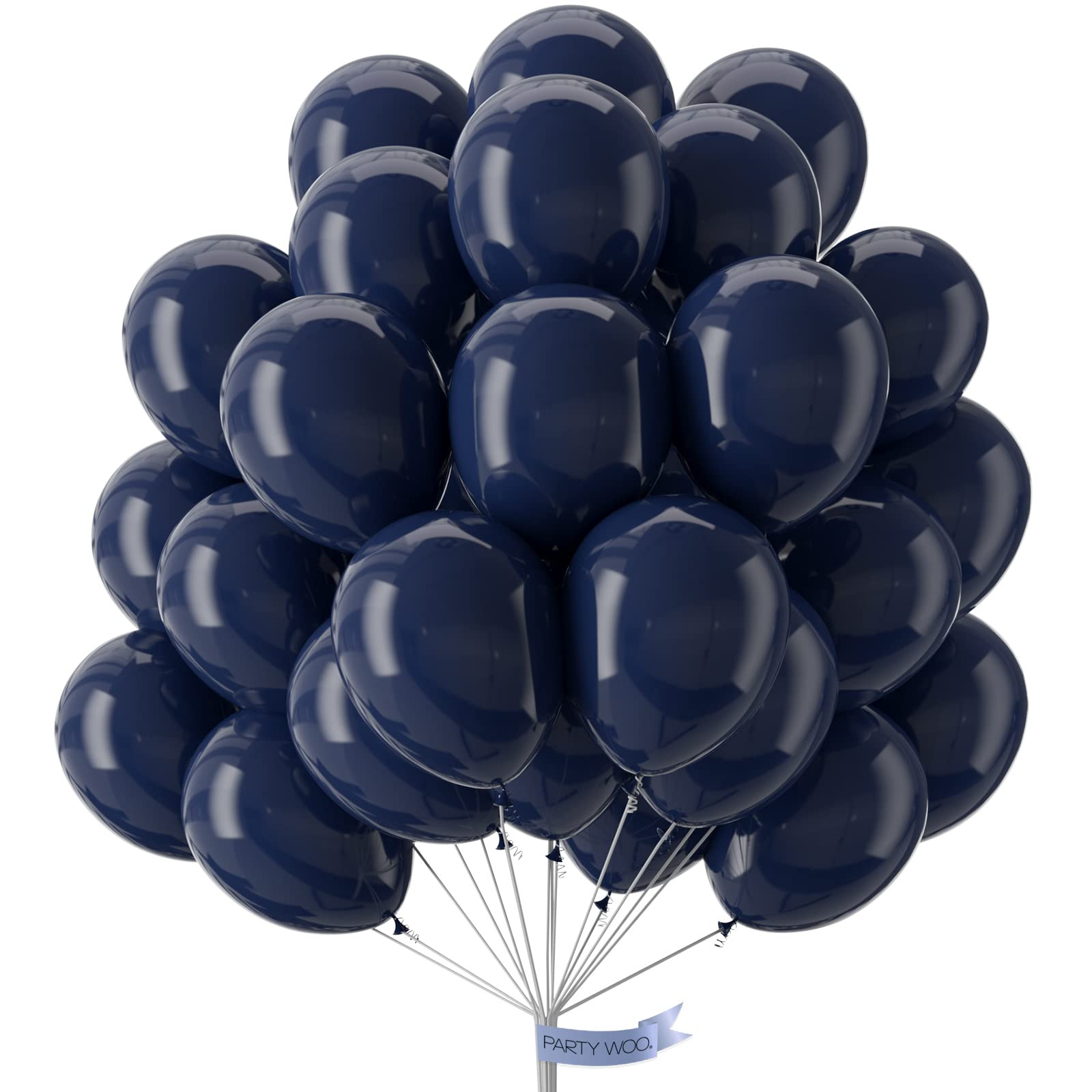 PartyWoo Navy Blue Balloons 50 pcs 12 Inch Matte Dark Blue Latex Helium Balloons for Graduation N... | Amazon (US)
