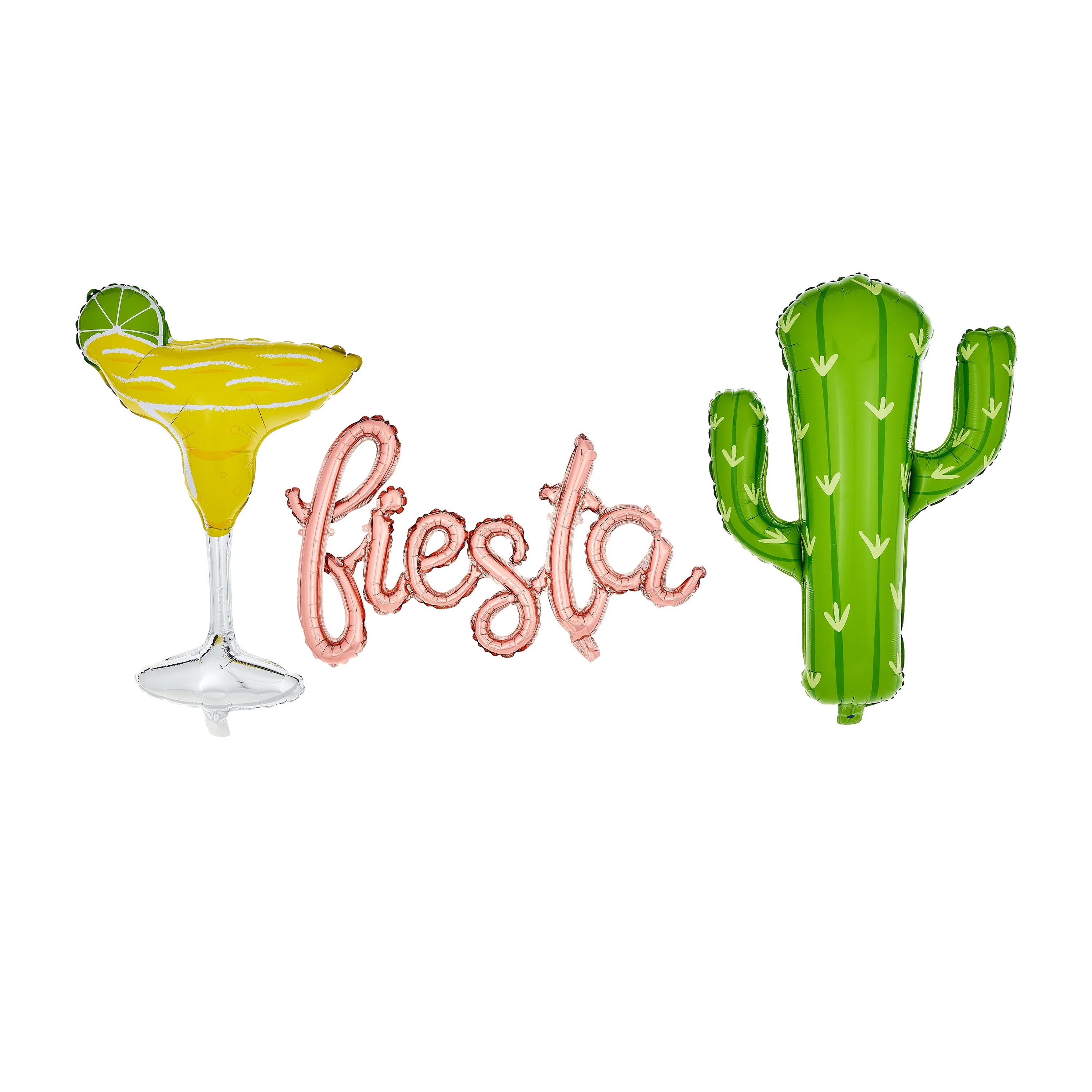 Multicolor Fiesta Air-Filled Foil Balloon Kit, 3 Pieces, by Way To Celebrate | Walmart (US)