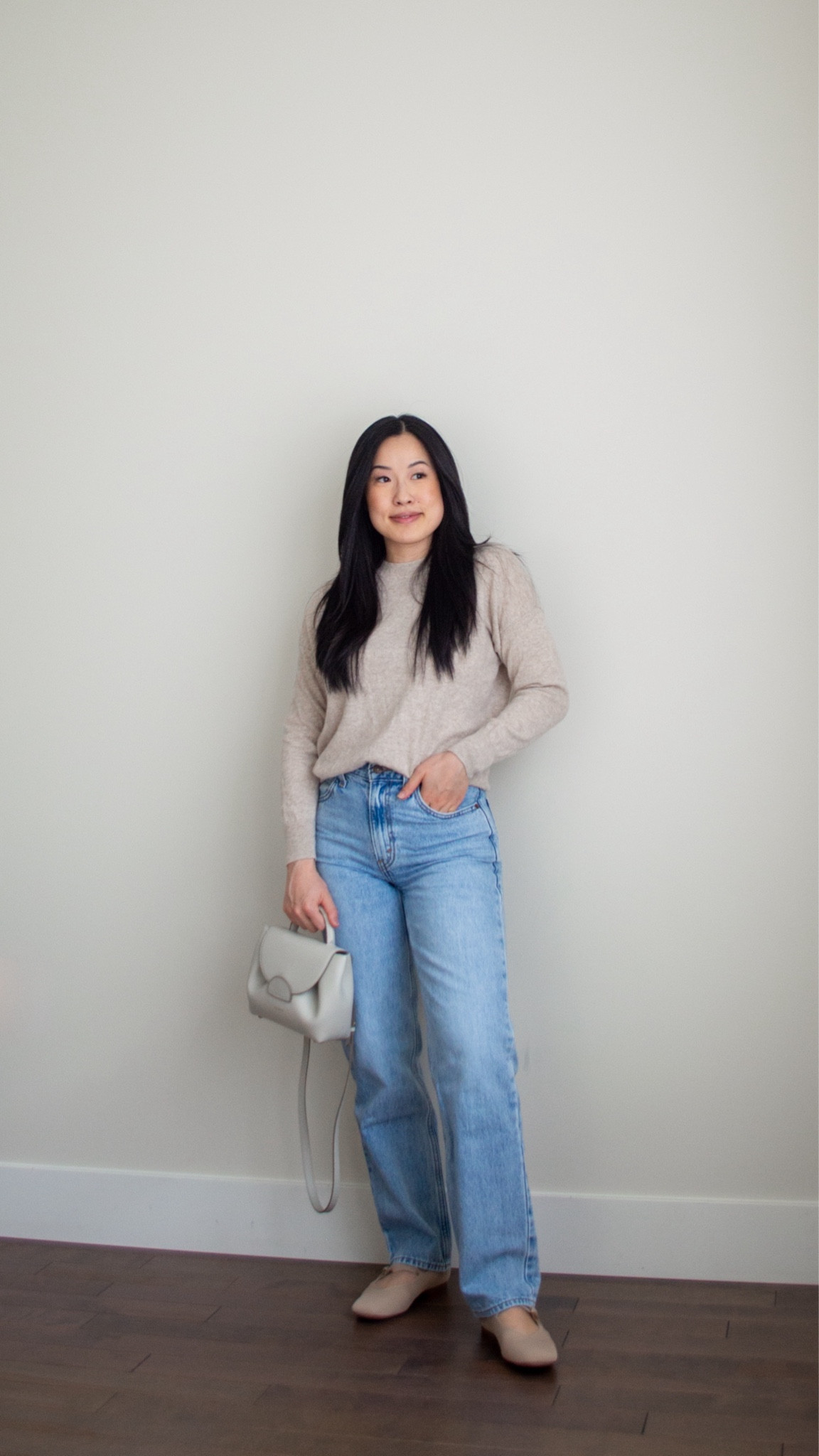 Sweater weather inspired outfit 🍂 wearing Madewell sweater XS, Levi’s Dad Jean size 25. Unavailable to link bag from Polene.

#LTKSeasonal #LTKHoliday #LTKStyleTip