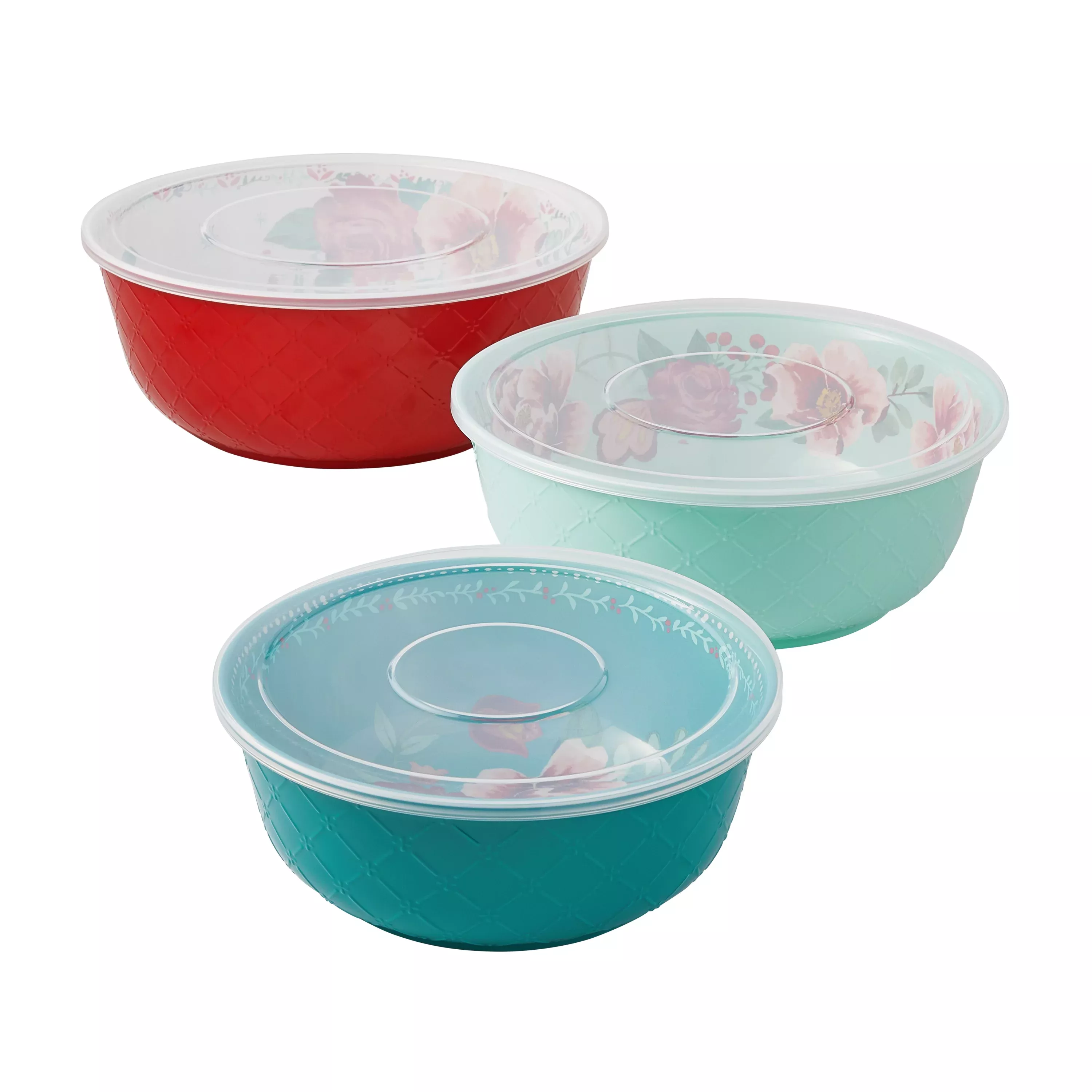 The Pioneer Woman 6 Piece Fancy Flourish Ramekin Set with Carrying Caddy 