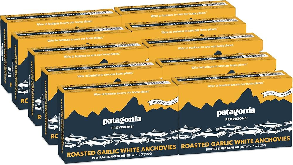 Patagonia Provisions Roasted Garlic White Anchovies | Responsibly Sourced in Spain | 21g Protein ... | Amazon (US)