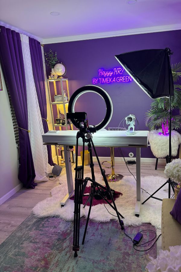 This is my cozy she-shed where I record all content for my YouTube channel, IG reels and LinkedIn posts. It's my secret hideaway in the back of my home.  

 #LTKHome #LTKSaleAlert #LTKFindsUnder50