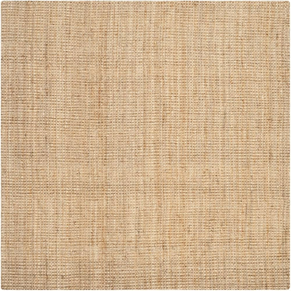 SAFAVIEH Natural Fiber Collection 8' Square Natural NF747A Handmade Farmhouse Premium Jute Living... | Amazon (US)