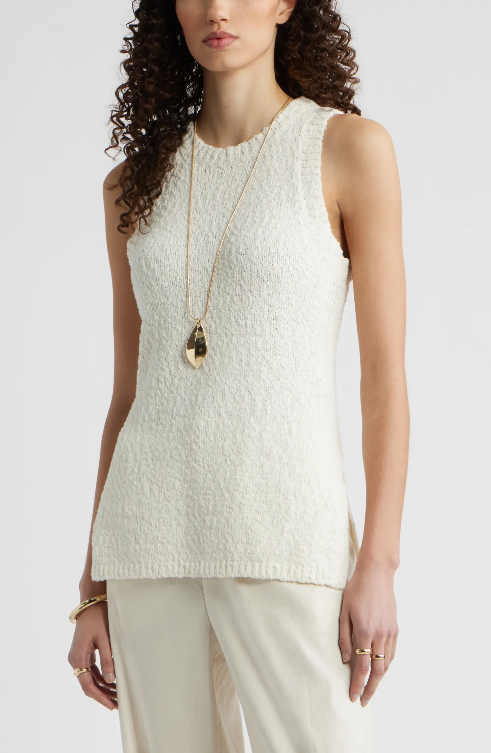 Textured Cotton Sweater Tank | Nordstrom