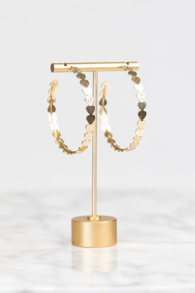 Tinsley Heart Hoop Earrings | Avara