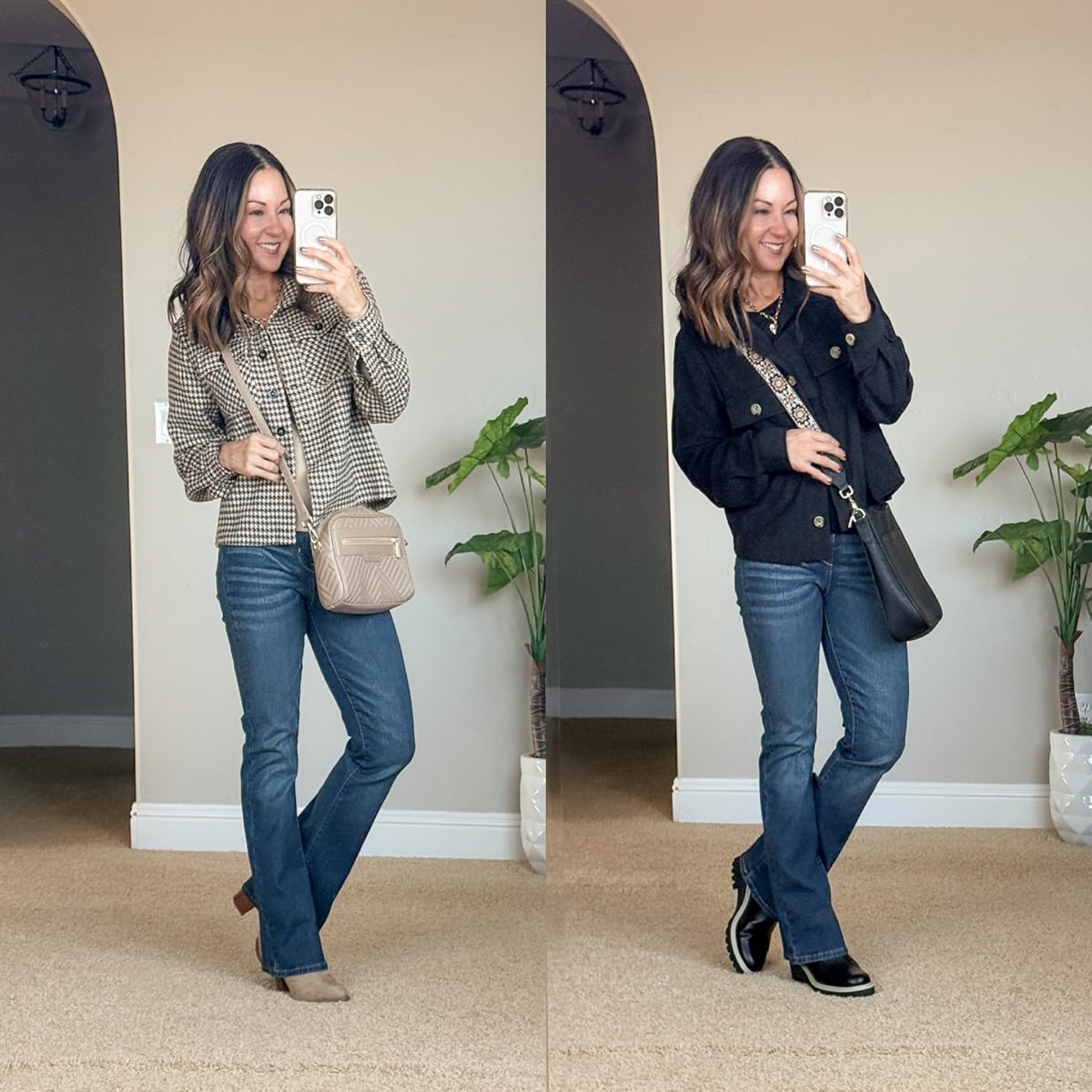 Everyday Outfit Inspo

For reference I’m 5’1” & 109lbs in the XS for the crewneck long sleeves and wearing the smallest size available in the jackets - TTS. For the jeans I’m in a size 2 short!

Outfits inspo  winter outfit  Christmas outfit  everyday outfits  denim jackets  denims  houndstooth jacket  black jacket  petite style  mom style  cute outfits  easy outfits  EverydayHolly

#LTKSeasonal #LTKStyleTip #LTKOver40
