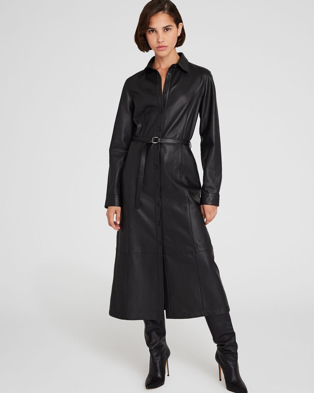 Leather Midi Shirt Dress | Club Monaco (Global)