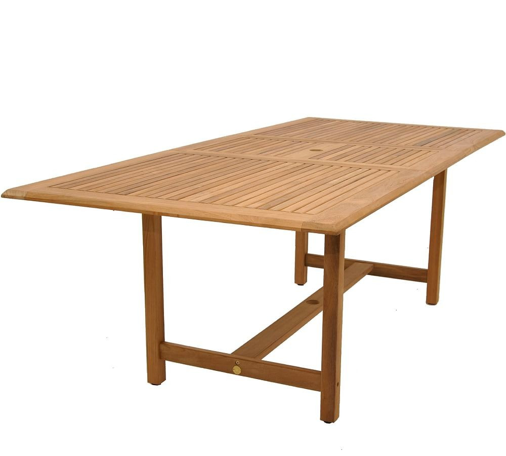 Nassau 67" Teak Extending Rectangular Table | Pottery Barn (US)