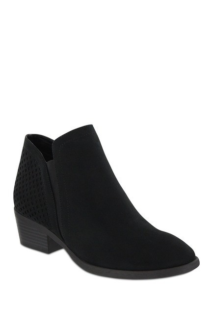 MIA | Thea Lasercut Stacked Block Heel Bootie | Nordstrom Rack | Nordstrom Rack