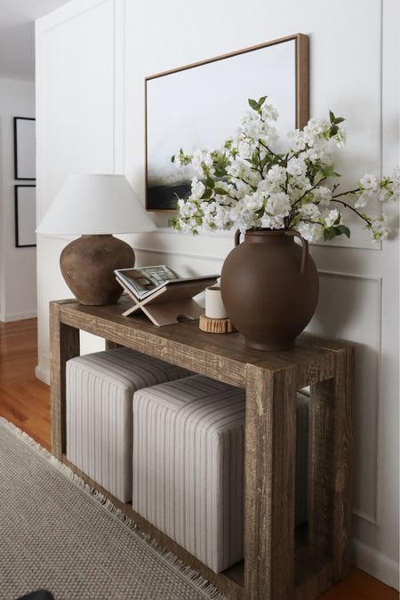 Neutral and earthy console table 

Follow me @crystalhanson.home on Instagram for more home decor inspo, styling tips and sale finds 🫶

Sharing all my favorites in home decor, home finds, spring decor, affordable home decor, modern, organic, target, target home, magnolia, hearth and hand, studio McGee, McGee and co, pottery barn, amazon home, amazon finds, sale finds, kids bedroom, primary bedroom, living room, coffee table decor, entryway, console table styling, dining room, vases, stems, faux trees, faux stems, holiday decor, seasonal finds, throw pillows, sale alert, sale finds, cozy home decor, rugs, candles, and so much more.


#LTKSaleAlert #LTKFindsUnder100 #LTKHome