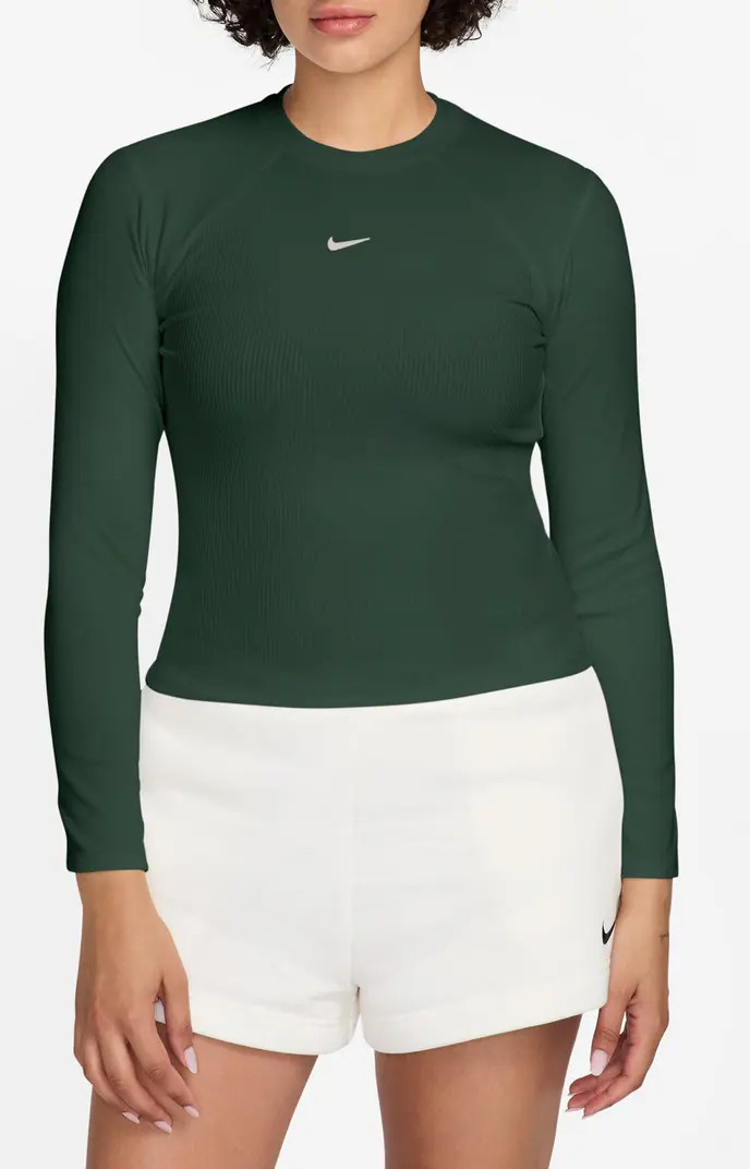 Chill Raglan Sleeve Rib & Jersey Top | Nordstrom