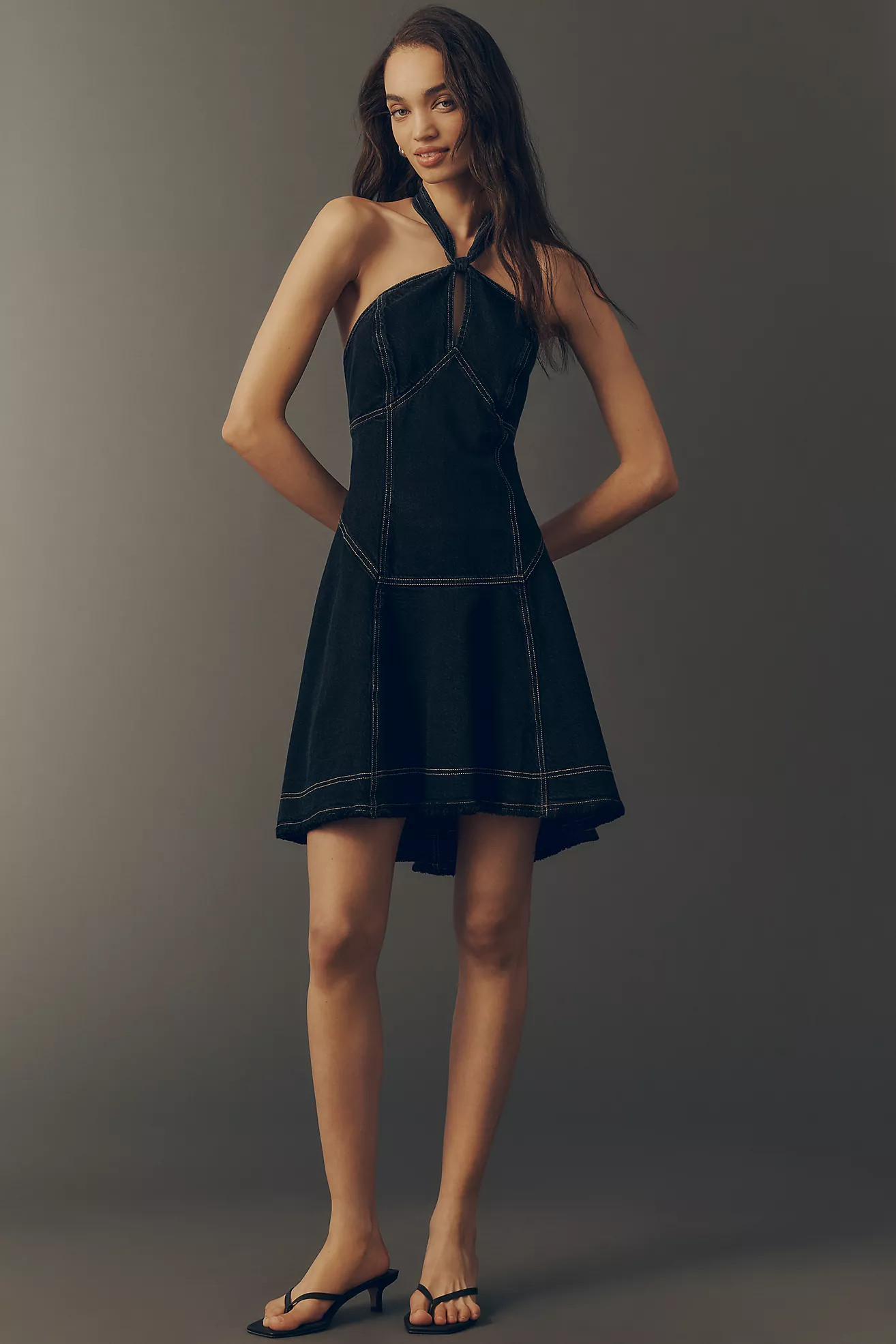 Pilcro Denim Halter Mini Dress | Anthropologie (US)