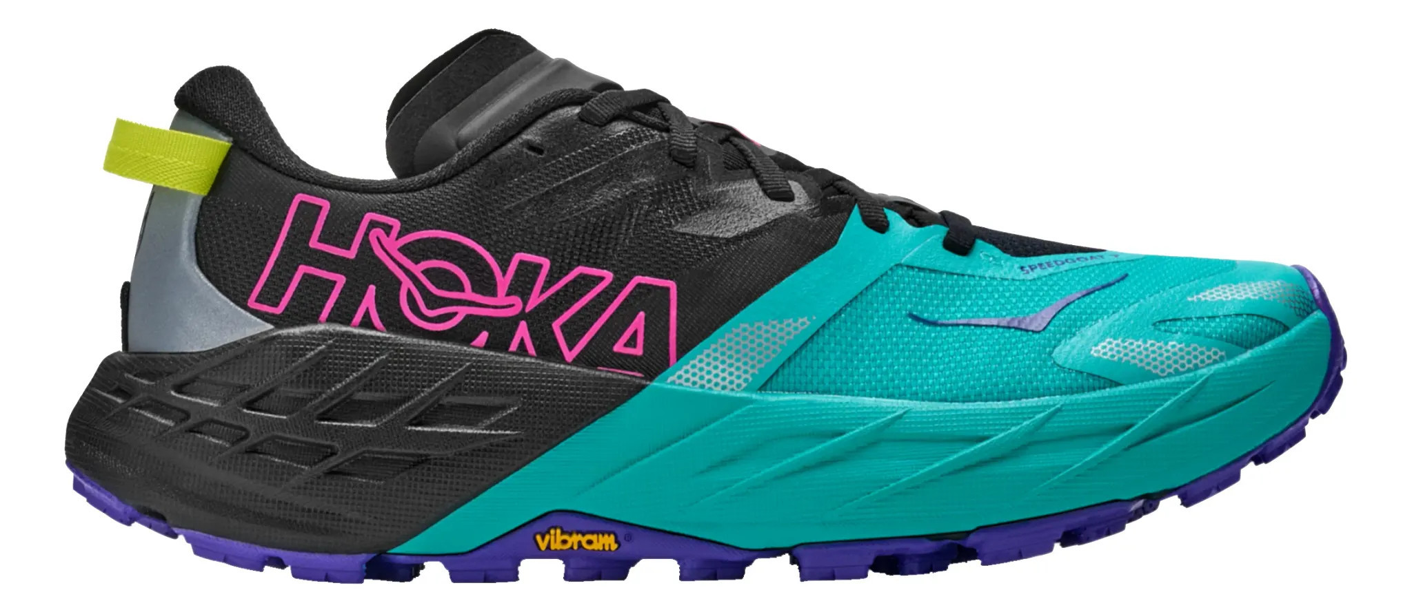 Women's HOKA Speedgoat 7 - Black / Electric Aqua, Size: 7, Medium | Footwear - Road Runner Sports | Road Runner Sports