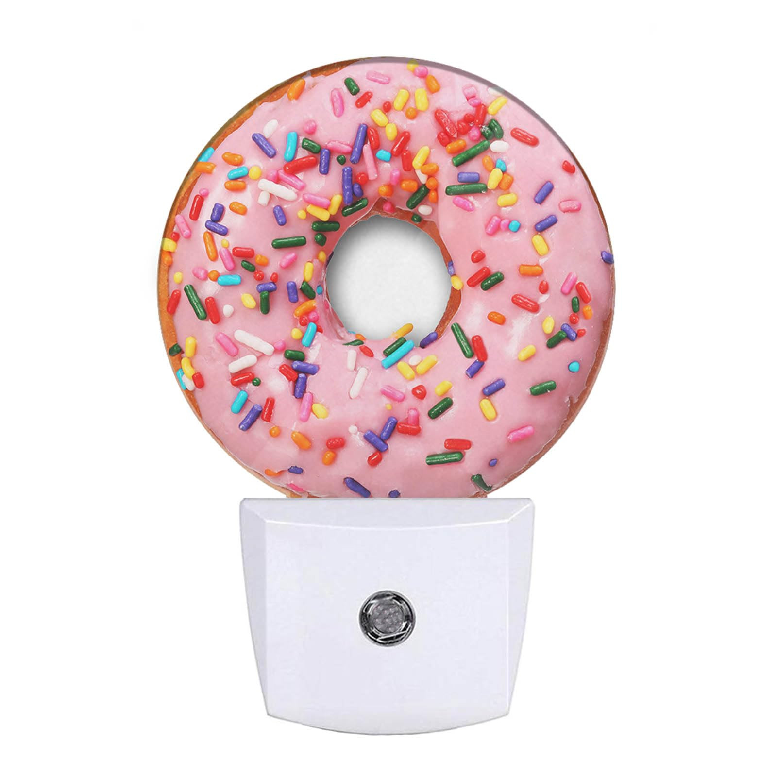 Pink Donut Dusk to Dawn Night Light Sweets Snacks Donut with Sprinkles Night Lights Plug in into ... | Amazon (US)