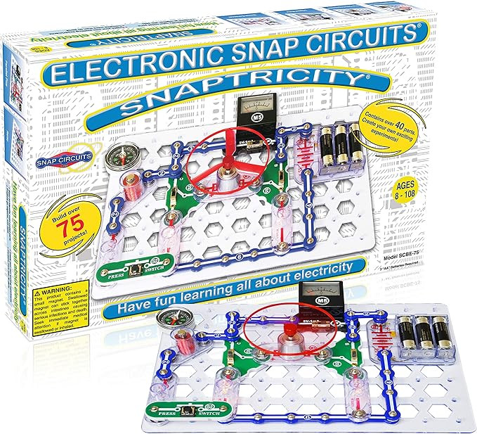 Snap Circuits Snaptricity, Electronics Exploration Kit (Stem Building), for Kids 8+ | Amazon (US)