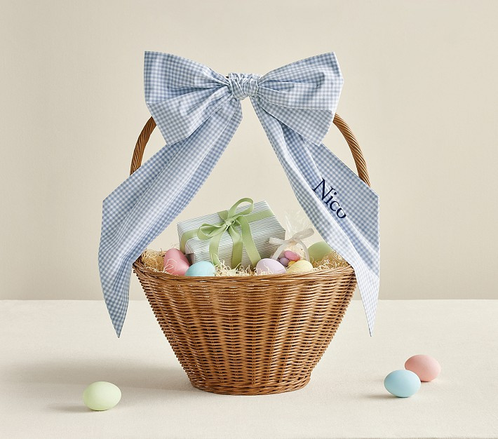 Gingham Easter Basket Handle Bows | Pottery Barn Kids