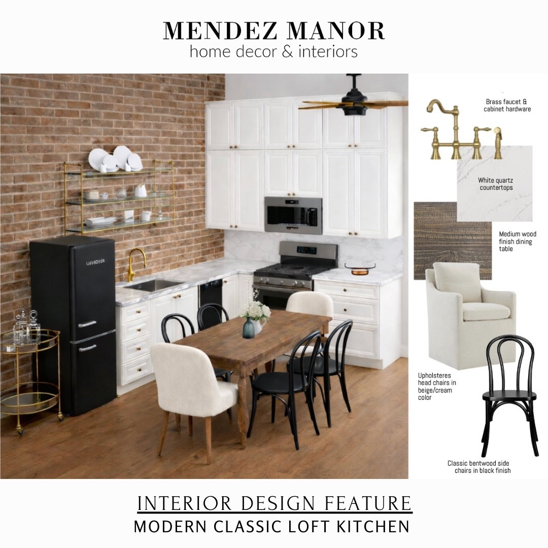 Loft apartment small kitchen design 🙌🏻

Using cabinets, countertops and appliances from Home Depot. Brass and glass wall shelves are from IronAbode. 👍🏻

#diningtable #diningchairs #headchairs #farmhousetable #modernfarmhouse 

#LTKSaleAlert #LTKHome

#LTKHome #LTKSaleAlert