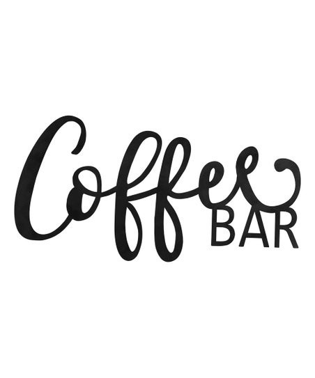 Black 'Coffee Bar' Script Wall Sign | Zulily