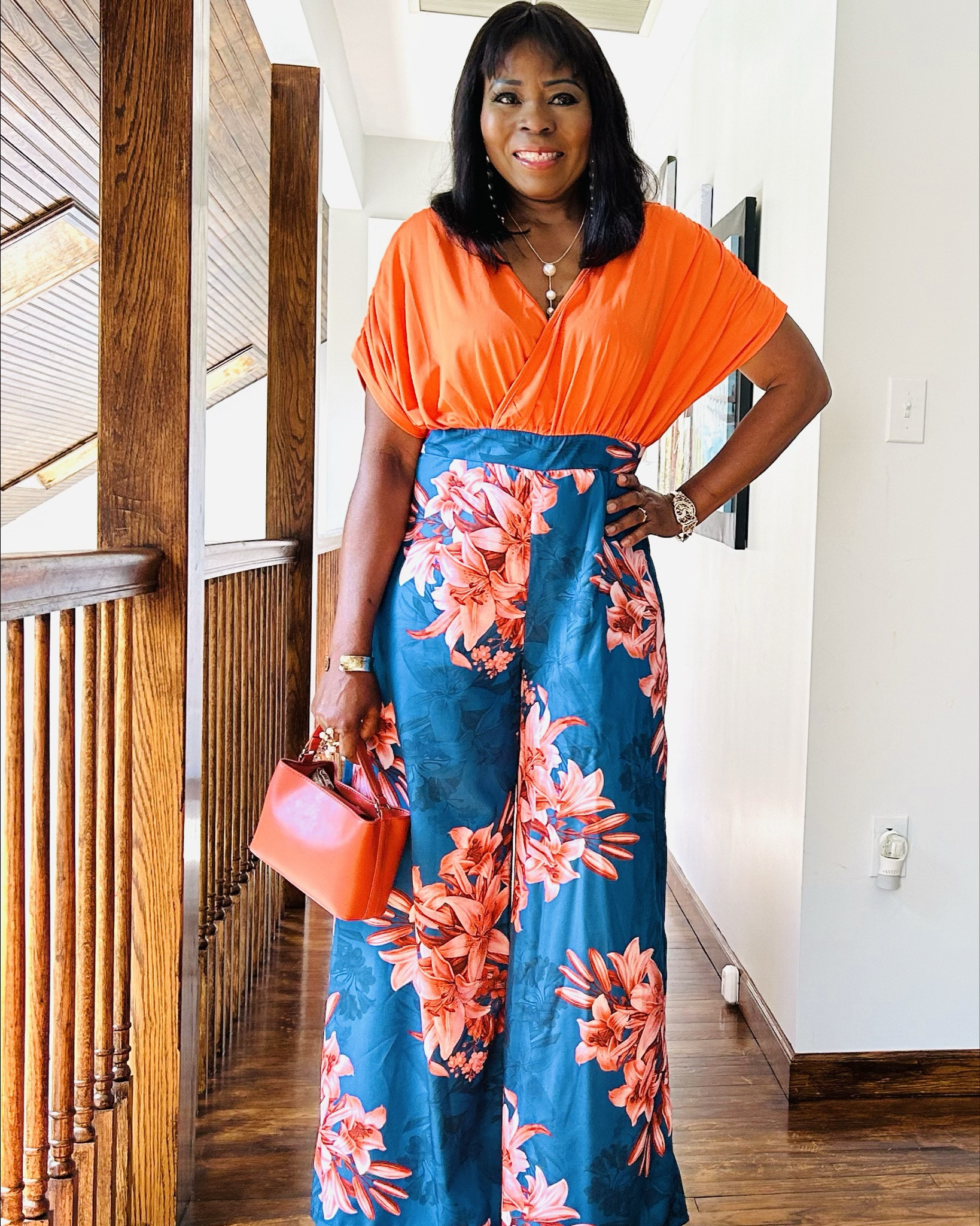 Styling Floral Print V-neck Splicing Jumpsuit.

#LTKStyleTip #LTKU #LTKBeauty