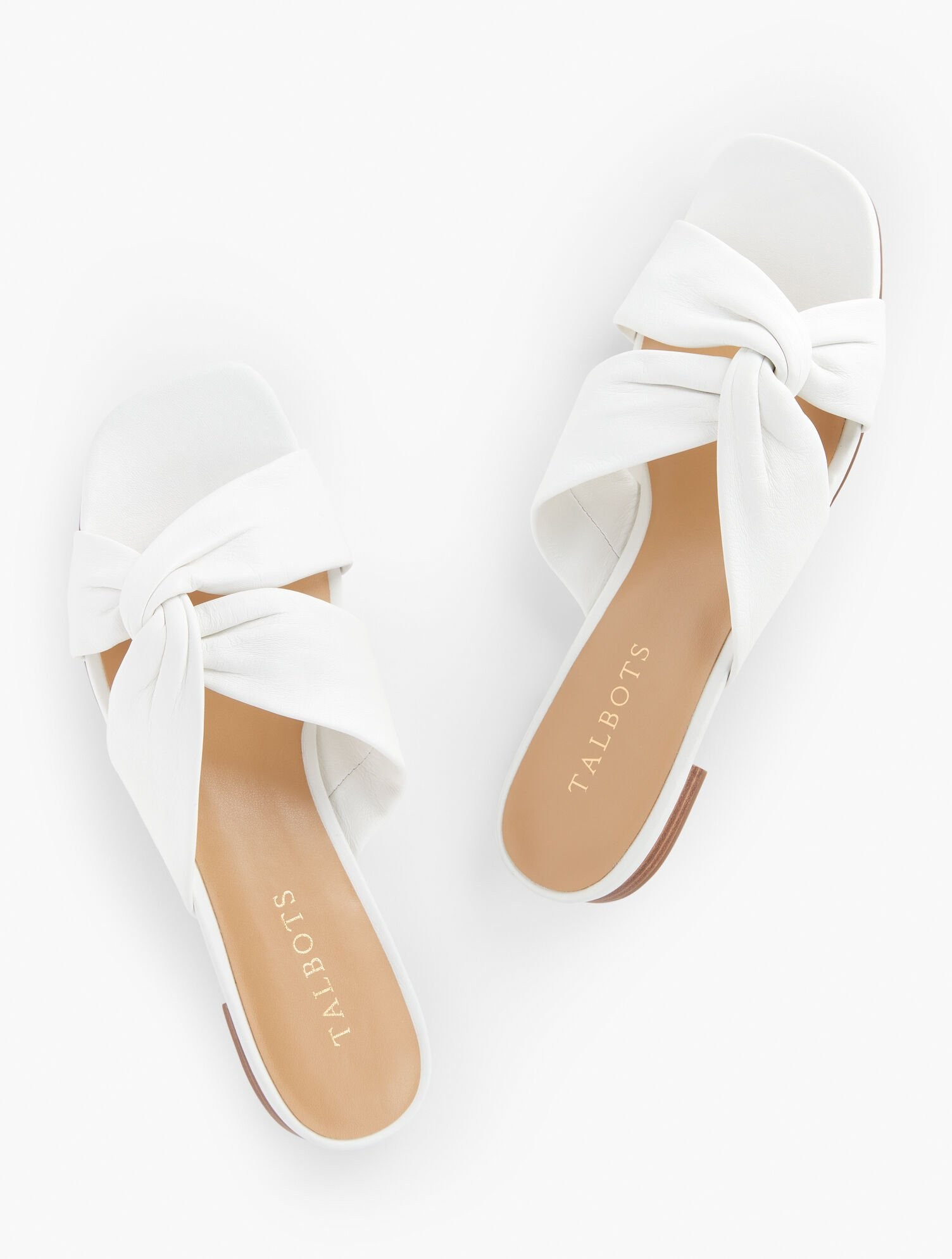 Violet Twist Nappa Slides | Talbots