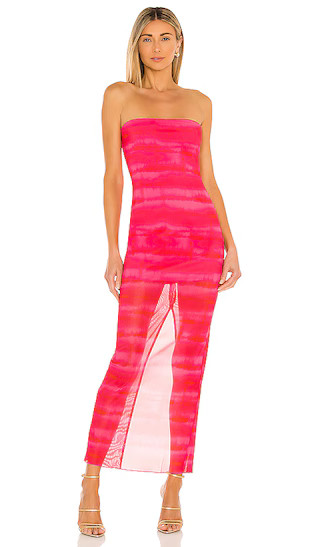 Rios Maxi Dress in Strawberry Tie Dye | Revolve Clothing (Global)