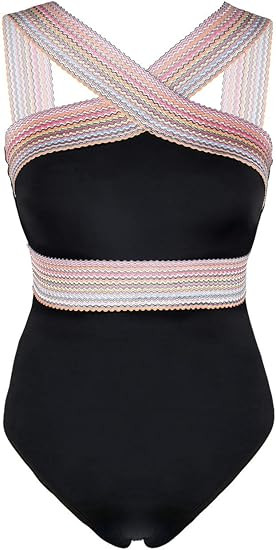 Hilor Women's One Piece Swimwear Front Crossover Swimsuits Hollow Bathing Suits Monokinis | Amazon (US)