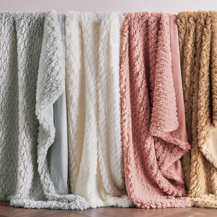 Cloud Faux-Fur Throw | Pottery Barn Teen