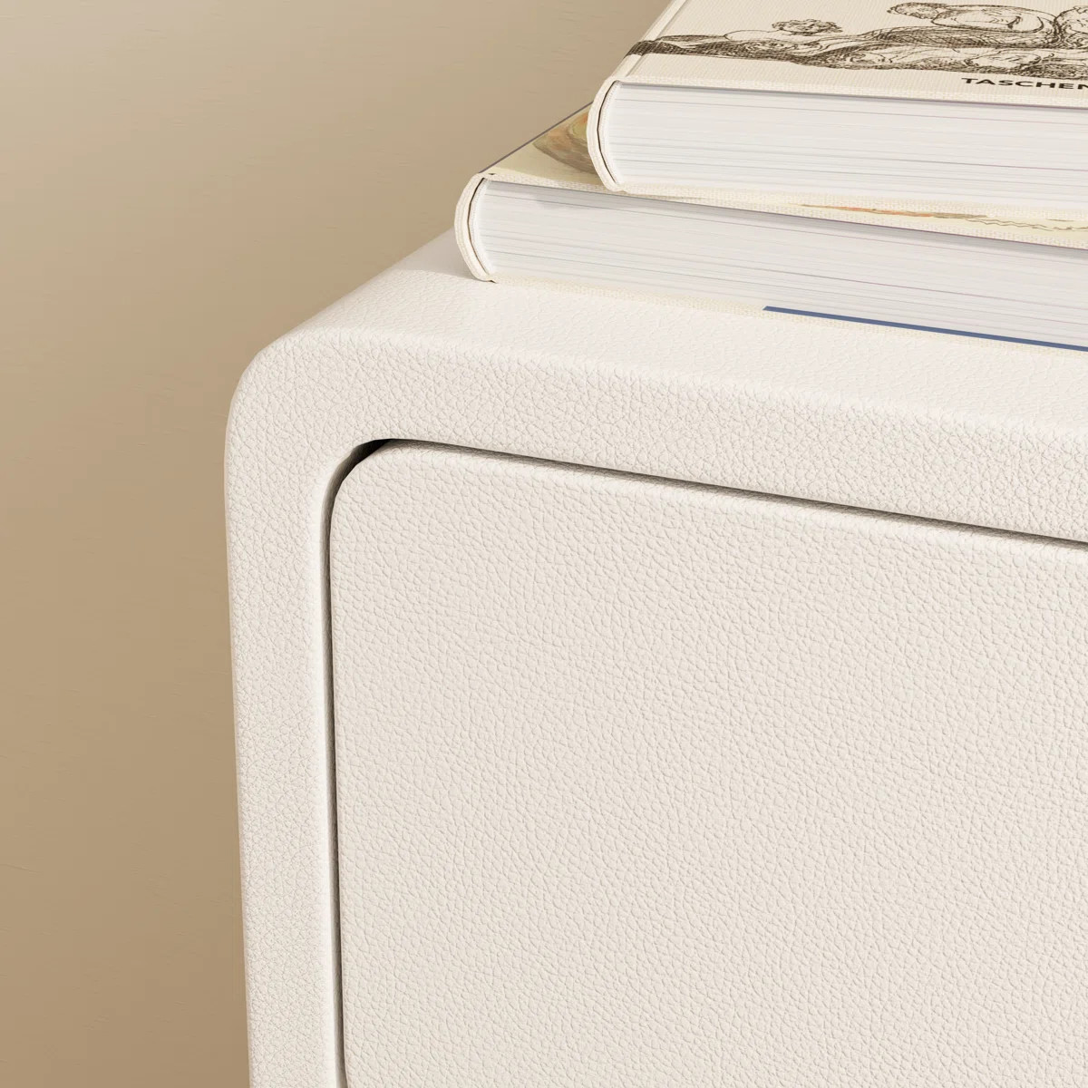 Solid Wood Core Leather Upholstered Nightstand - No Assembly | Wayfair North America