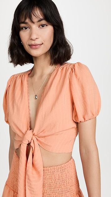 Cropped Puff Sleeve Top | Shopbop