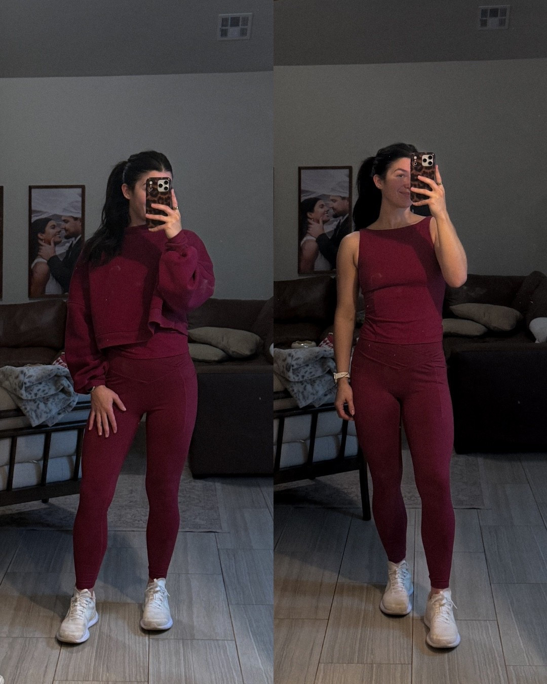 3 piece target set! 🏋🏻‍♀️
Tank/Leggings - M
Sweatshirt - L
Burgundy is sold out, but other colors are available 🥰

#LTKmomlife #LTKActive #LTKfitnessgoals