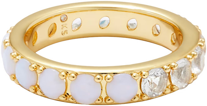 14k Gold-Plated Mixed Stone Band Ring | Macy's Canada