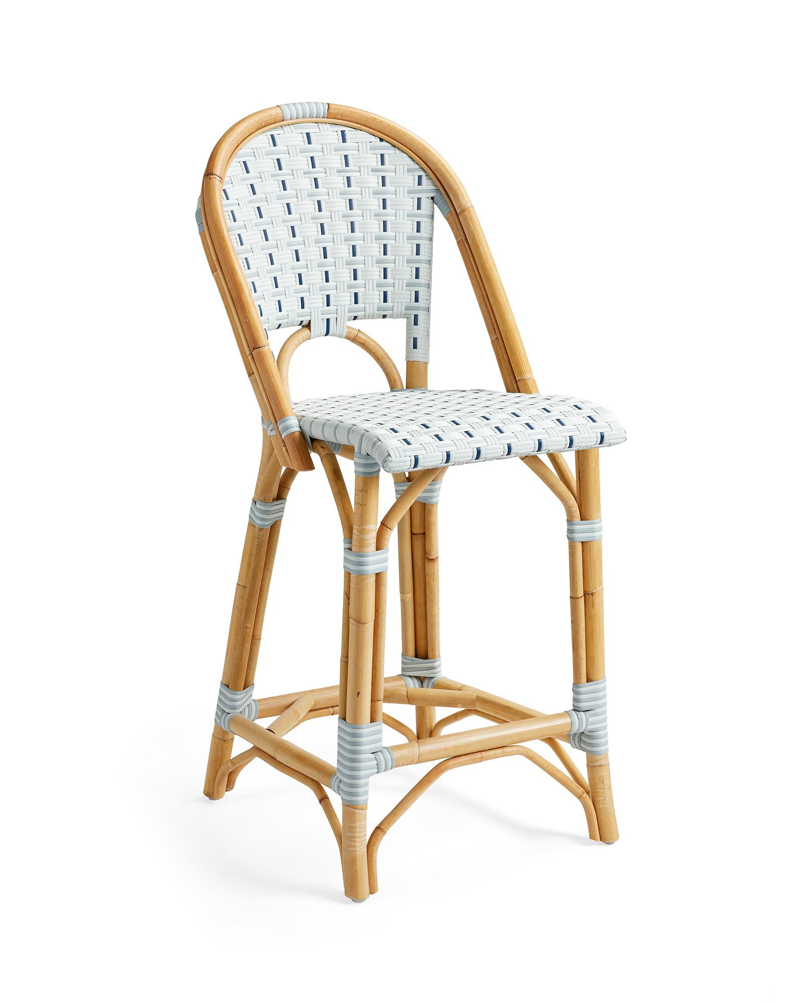 Riviera Rattan Basketweave Counter Stool | Serena and Lily