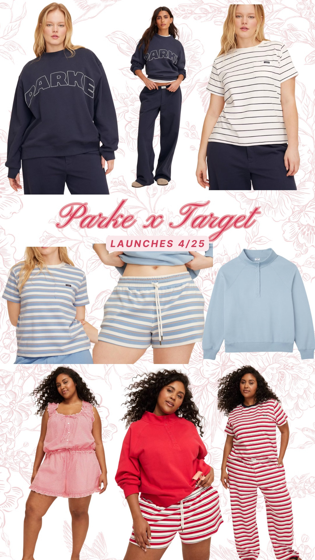 Parke x Target is finally here 🤍 launching Saturday 4/25 at 2AM CST and it’s GOOD. Think effortless, elevated basics with that signature Parke feel — but at Target prices (!!)

Setting my alarm because these will go fast 🫶🏼 

Target Style / Parke / Target New Arrivals / Affordable Style / Target finds / Target collab / denim under $55 / drawstring jeans / matching sets / matching sweat sets / matching short sets / mom approved outfits / mom outfit inspo / easy summer outfits / summer matching sets / summer outfit ideas / red white and blue set 