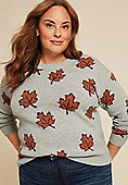 Plus Size Fall Leaves Sweater | Maurices